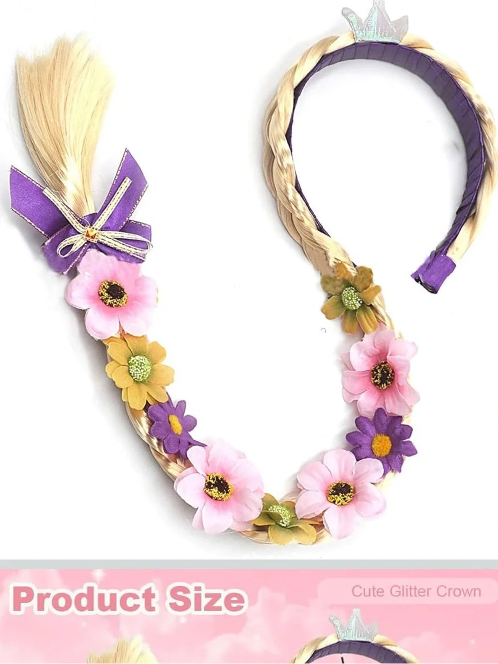 💜NWT PRINCESS RAPUNZEL HAIR/ COSTUME ACCESSORY WITH HEADBAND